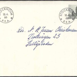 Sverige – FDC 1966-04-18 – Ales stenar, 1 kpl Adressat Stämpel 23 mm