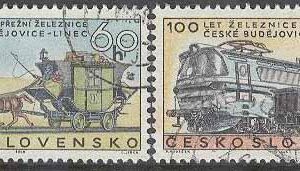 Tjeckoslovakien – M 1806-1807 Järnväg – Järnvägslinjer 100 & 140 år, 2 kpl