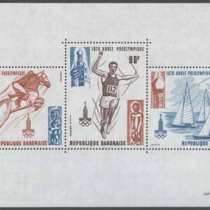 Gabon – M BL  36 Förolympiska året 1979 bla Friidrott, Block **