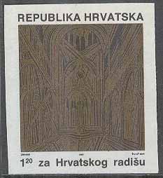 Kroatien – M Zw    8 B Katedral, Tvångstilläggsmärken, 1 kpl **