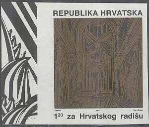Kroatien – M Zw    8 B + Zf Katedral, Tvångstilläggsmärken, 1 kpl + Zf **
