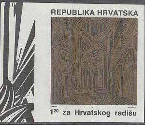 Kroatien – M Zw    8 B + Zf Katedral, Tvångstilläggsmärken, 1 kpl + Zf **
