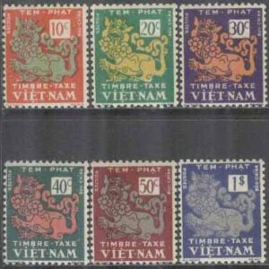 Sydvietnam – M P    1-6 Drake – Portomärken, 6 kpl **