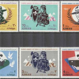 Ajman – M  182-187 A Scoutingträff i Idaho 1967, 6 kpl **