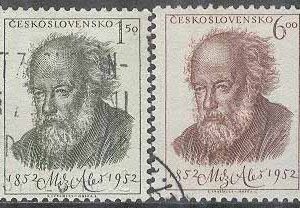 Tjeckoslovakien – M  755-756 Mikulá∏ Ale∏ 100 år – Konstnär, 2 kpl