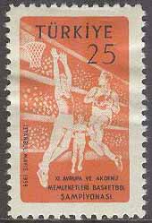 Turkiet – M 1626 EM i Basket 1959, 1 kpl *
