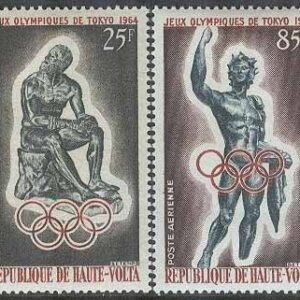 Övre Volta – M  148-151 OS i Tokyo 1964 Statyer, 4 kpl **