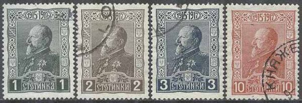Bulgarien - M  122-125 Tsar Ferdinand I på tronen i 30 år, 4 kpl