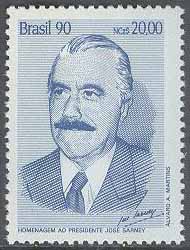 Brasilien – M 2349 José Sarney 60 år – President, 1 kpl **