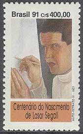 Brasilien – M 2441 Lasar Segall 100 år – Tysk konstnär, 1 kpl **