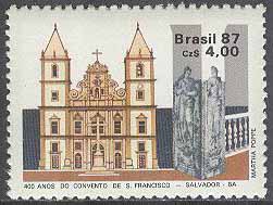 Brasilien – M 2229 Franziskanerkloster i Bahia 400 år – Byggnad, 1 kpl **