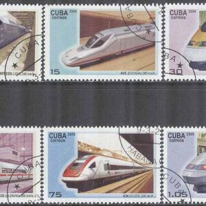 Kuba – M 5227-5232 Järnväg – Höghastighetståg bla Acela Express USA, 6 kpl