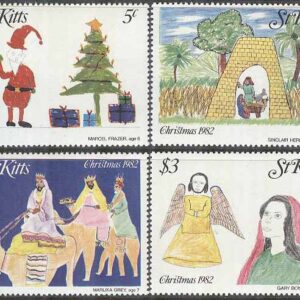 St. Kitts – M   93-96 Jul 1982 – Teckningar bl.a. Tre kungar, 4 kpl **