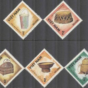Vietnam – M 1751, 1753-1756 Konsthantverk bla Korgar, 5 olika