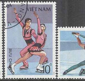 Vietnam – M 2044-2045, 2048 Sport – Konståkning – Isdans, 3 olika