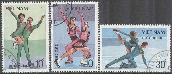 Vietnam - M 2044-2045, 2048 Sport - Konståkning - Isdans, 3 olika