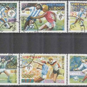 Vietnam – M 2152-2157 VM i Fotboll i Italien 1990 II, 6 olika