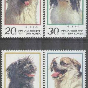 Nordkorea – M 3078-3081 Hundar, 4 kpl **