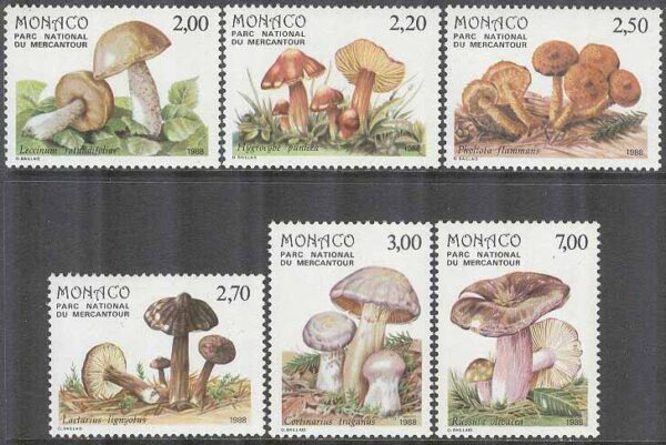 Monaco - M 1861-1866 Svampar i Mercantour-Nationalpark, 6 kpl **