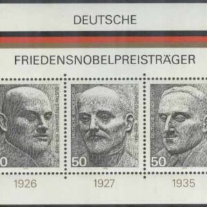 Tyskland – M BL  11 Tyska Fredsnobelpristagare bla Ludwig Quidde, Block **