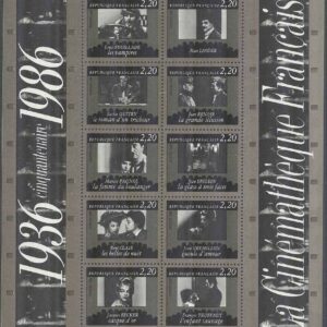 Frankrike – M BL   7 Franskt filmarkiv 50 år – Filmscener, Block **