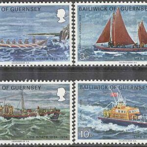 Guernsey – M   89-92 Kungliga Räddningssällskapet 150 år – Båtar, 4 kpl **
