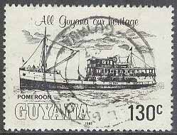 Guyana – M  981 Fartyg – Flodfartyget Pomeroon, märke