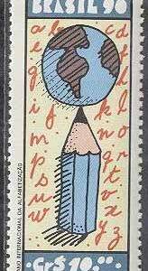 Brasilien – M 2372 Internationella året för alfabetisering 1990, 1 kpl **