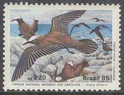 Brasilien – M 2124 Fåglar – Brun noddy, märke **