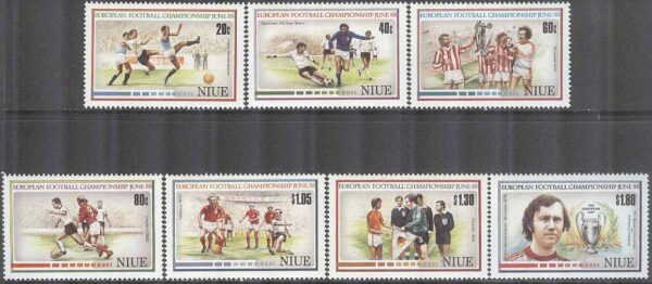 Niue - M  726-732 EM i Fotboll i Tyskland 1988 - Franz Beckenbauer, 7 kpl **