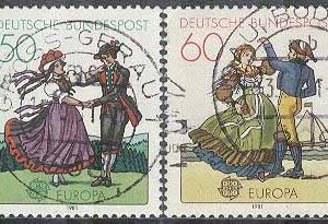 Tyskland – M 1096-1097 Europa CEPT 1981 Folklore, 2 kpl
