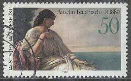 Tyskland – M 1033 Anselm Feuerbach 100 år – Kostnär, 1 kpl