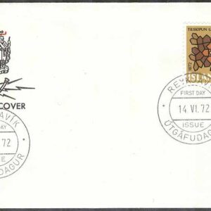 Island – FDC 1972-06-14 – Kommunstyrelsen 100 år, 1 kpl Vinjett 1