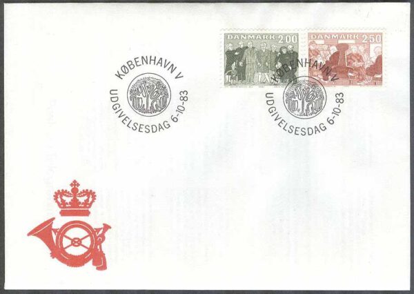Danmark - FDC 1983-10-06 - Äldre i Samhället, 2 kpl Vinjett 1
