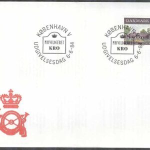 Danmark – FDC 1984-06-06 – Äldre dansk krog – Byggnader, 1 kpl Vinjett 1