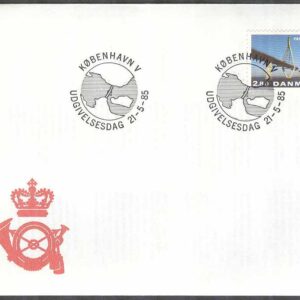 Danmark – FDC 1985-05-21 – Faröbroarnas invigning, 1 kpl Vinjett 1