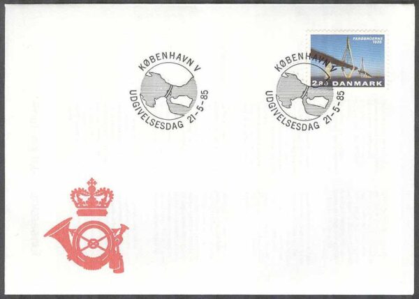Danmark - FDC 1985-05-21 - Faröbroarnas invigning, 1 kpl Vinjett 1