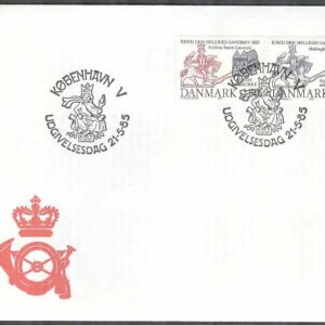 Danmark – FDC 1985-05-21 – Knut den Heliges brev 900 år, 2 kpl Vinjett 1