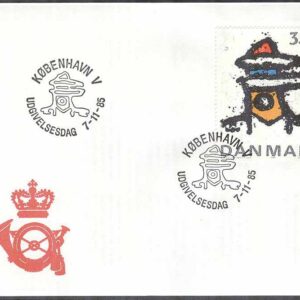 Danmark – FDC 1985-11-07 – Robert Jacobsen – Konstnär, 1 kpl Vinjett 1