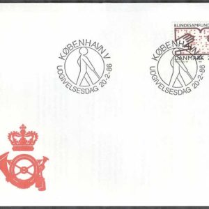 Danmark – FDC 1986-02-20 – Danska Blindsamfundet 75 år, 1 kpl Vinjett 1