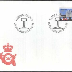 Danmark – FDC 1986-05-27 – Høje Tåstrup station, 1 kpl Vinjett 1