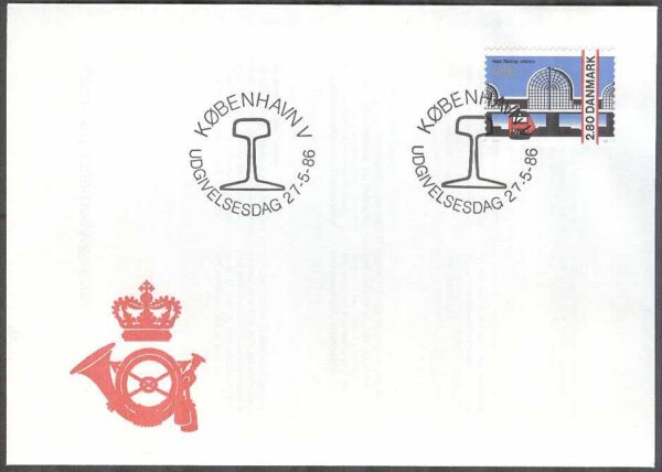 Danmark - FDC 1986-05-27 - Høje Tåstrup station, 1 kpl Vinjett 1