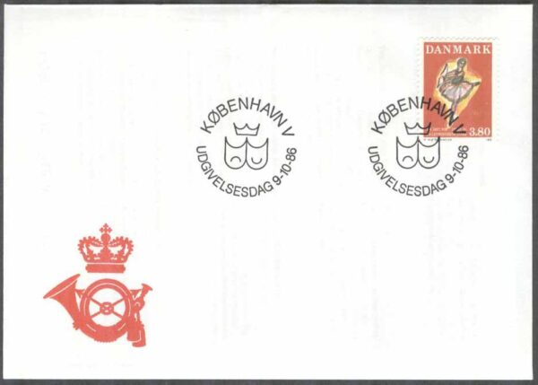 Danmark - FDC 1986-10-09 - Balettjubileum, 1 kpl Vinjett 1