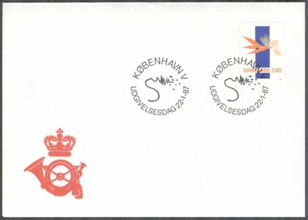 Danmark - FDC 1987-01-22 - Konstnären Lin Utzon, 1 kpl Vinjett 1