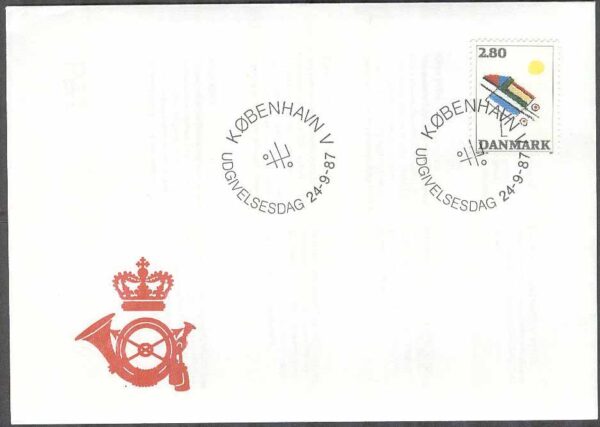 Danmark - FDC 1987-09-24 - Ejler Bille - Konstnär, 1 kpl Vinjett 1