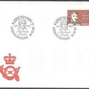 Danmark – FDC 1987-10-15 – Rasmus Rask 200 år, 1 kpl Vinjett 1