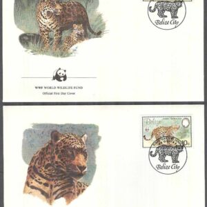 Belize – FDC 1983-12-09 – Kattdjur – Jaguar – Naturskydd – WWF, 4 kpl