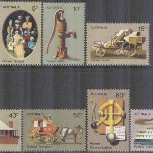 Australien – M  504-510 Invandrare – Tröska – Häst – Byggnad – Ångbåt, 7 kpl **