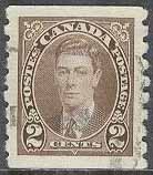 Kanada – M  197 D Kung Georg VI, 2 C stpl