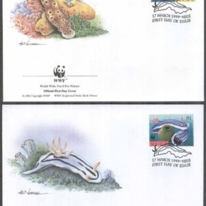 Niue – FDC 1999-03-17 – Havsdjur – Naturskydd – WWF, 4 kpl